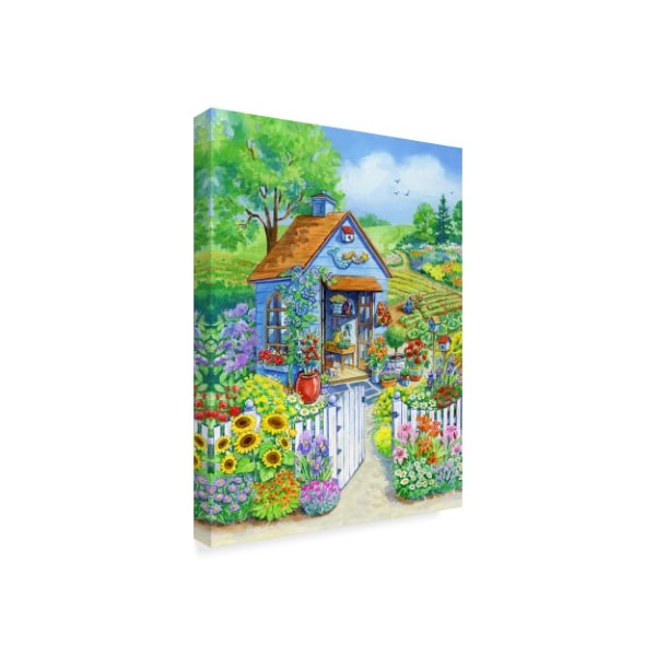 Geraldine Aikman 'Garden Shed Blue' Canvas Art,24x32